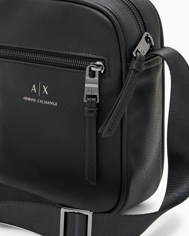Armani Exchange - Crossbody bag with logo, Man, Black, Size: TU