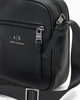 Armani Exchange - Crossbody bag with logo, Man, Black, Size: TU
