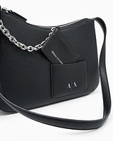 Armani Exchange - Shoulder bag with card holder, Woman, Black, Size: TU