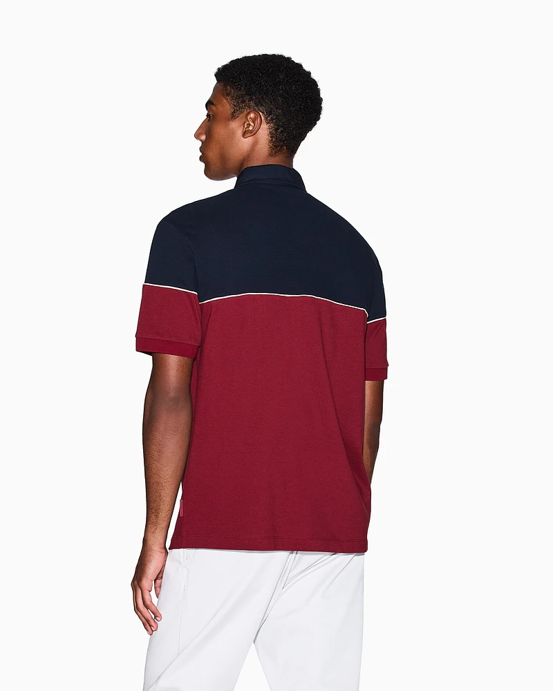 Armani Exchange - Regular fit two-tone polo, Man, Blue, Size: M
