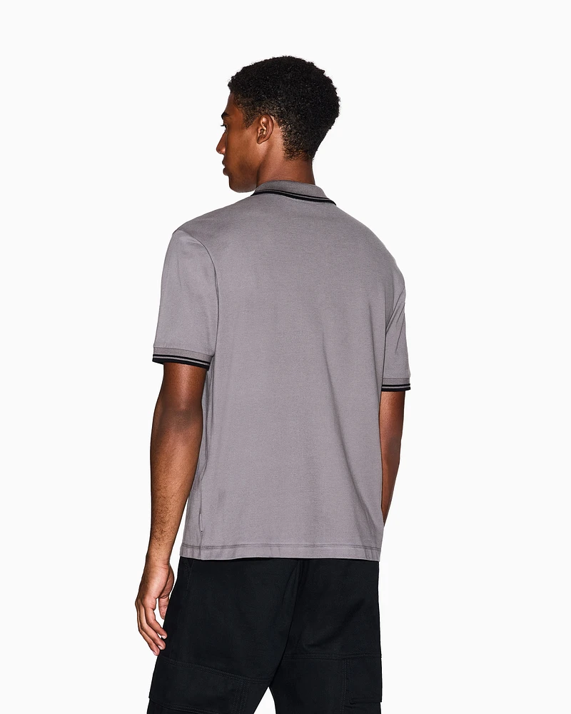 Armani Exchange - Polo Shirts, Man, Grey, Size: