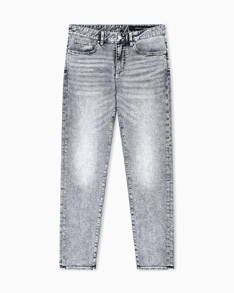 Armani Exchange - Slim fit jeans in stretch denim, Man, Grey, Size: 33_R