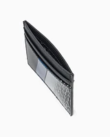 Armani Exchange - Card holder with monogram and stripes, Man, Blue, Size: TU