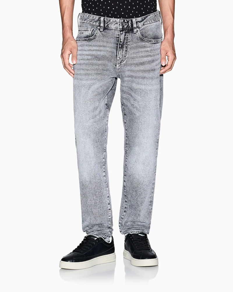 Armani Exchange - Slim fit jeans in stretch denim, Man, Grey, Size: 33_R
