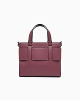 Armani Exchange - Medium tote bag with double handles and shoulder strap, Woman, Burgundy, Size: TU