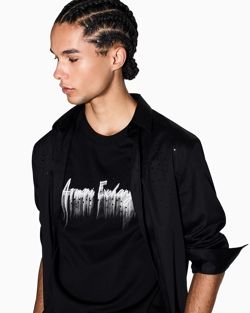 Armani Exchange - Regular Fit T-Shirts, Man, Black, Size: