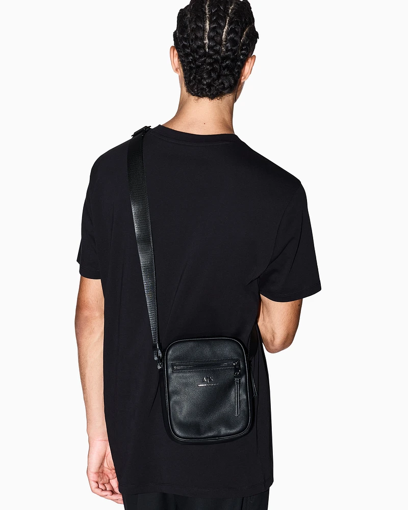 Armani Exchange - Crossbody bag with logo, Man, Black, Size: TU