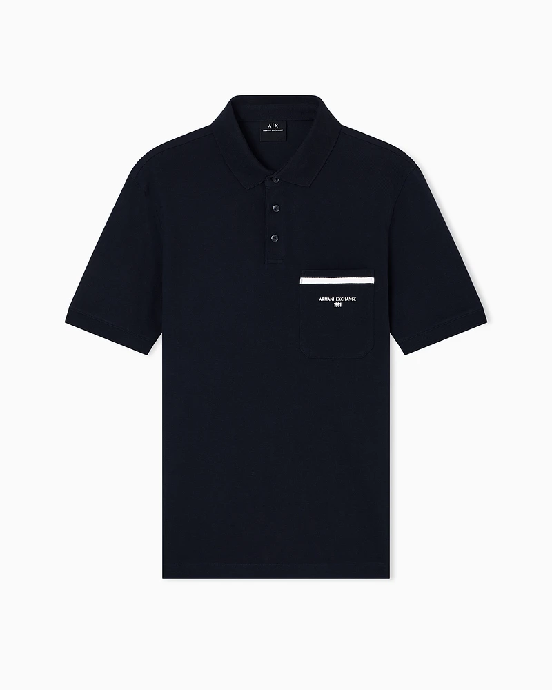 Armani Exchange - Polo Shirts, Man, Navy_blue, Size: