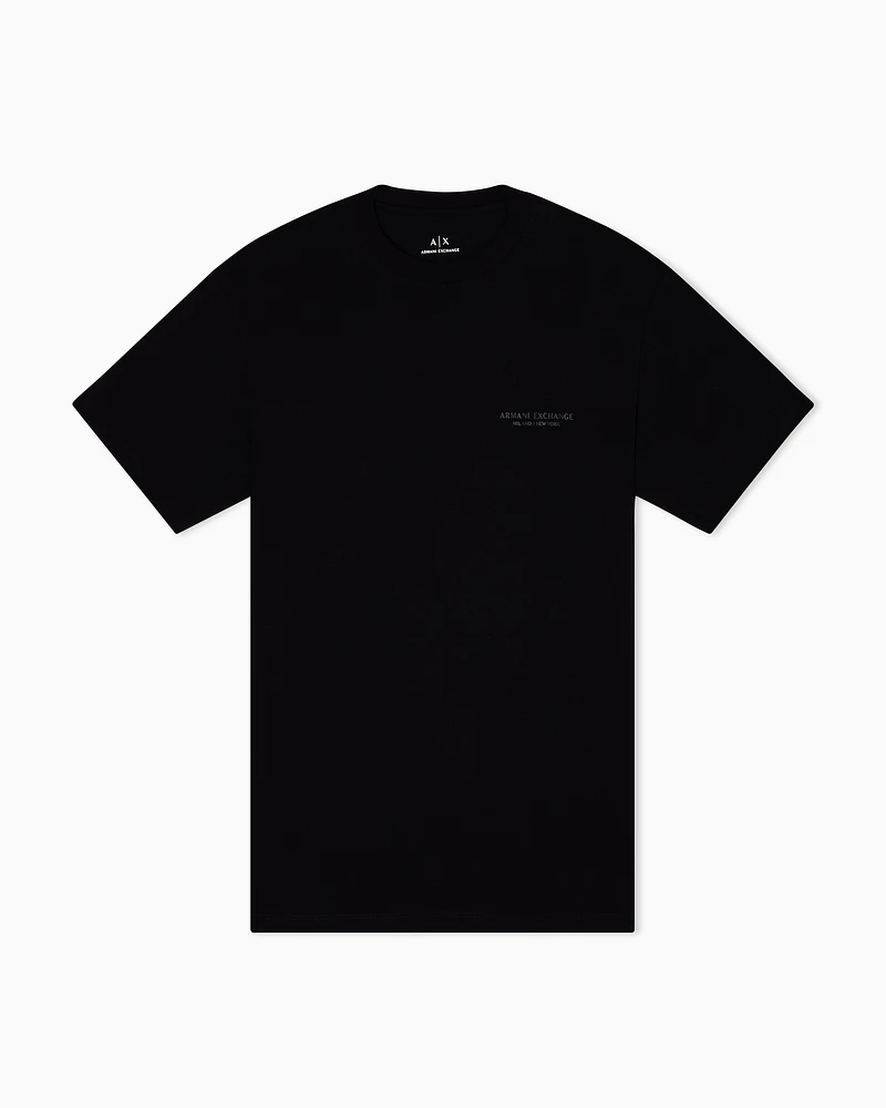 Armani Exchange - Regular fit T-shirt with logo, Man, Black, Size:
