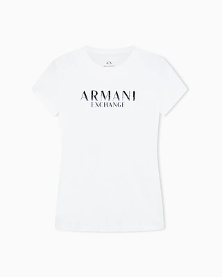 Armani Exchange - Slim Fit T-Shirts, Woman, White, Size: