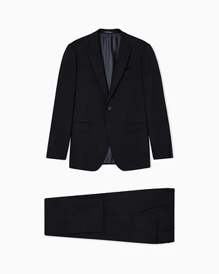 Emporio Armani - Single-breasted suit natural stretch, tropical light wool, Man, Black, Size: