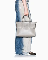 Armani Exchange - Large tote bag with double handles and shoulder strap, Woman, Brown, Size: TU