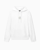 Armani Exchange - Hoodie with embroidered logo, Man, White, Size: