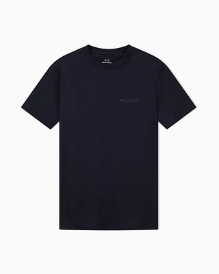 Armani Exchange - Regular fit T-shirt with logo, Man, Navy Blue, Size: