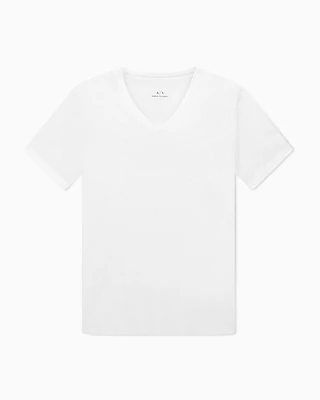 Armani Exchange - Slim fit T-shirt Pima cotton jersey, Man, White, Size: