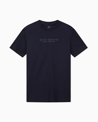Armani Exchange - Regular fit T-shirt with logo, Man, Navy_blue, Size: