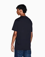 Armani Exchange - Regular fit T-shirt with logo, Man, Navy Blue, Size: