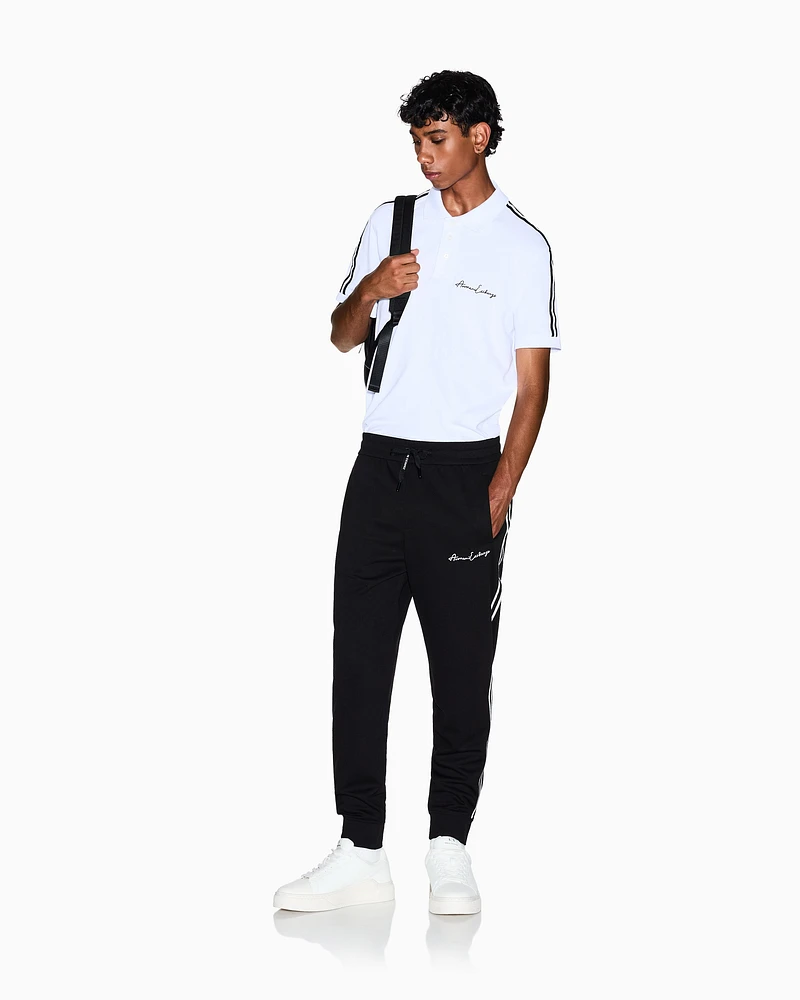 Armani Exchange - Logo Signature Joggers, Man, Black, Size: