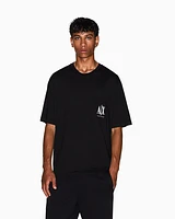 Armani Exchange - Regular fit T-shirt with pocket and logo, Man, Black, Size: