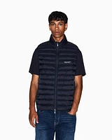 Armani Exchange - Full zip sleeveless down jacket, Man, Navy_blue, Size: