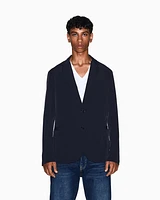 Armani Exchange - Single-breasted jacket ultra-stretch twill, Man, Blue, Size: