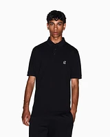 Armani Exchange - Regular fit cotton polo with logo, Man, Black, Size: