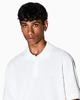Armani Exchange - Regular fit polo shirt with tone-on-tone logo, Man, White, Size: