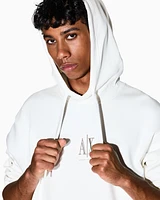 Armani Exchange - Hoodie with embroidered logo, Man, White, Size:
