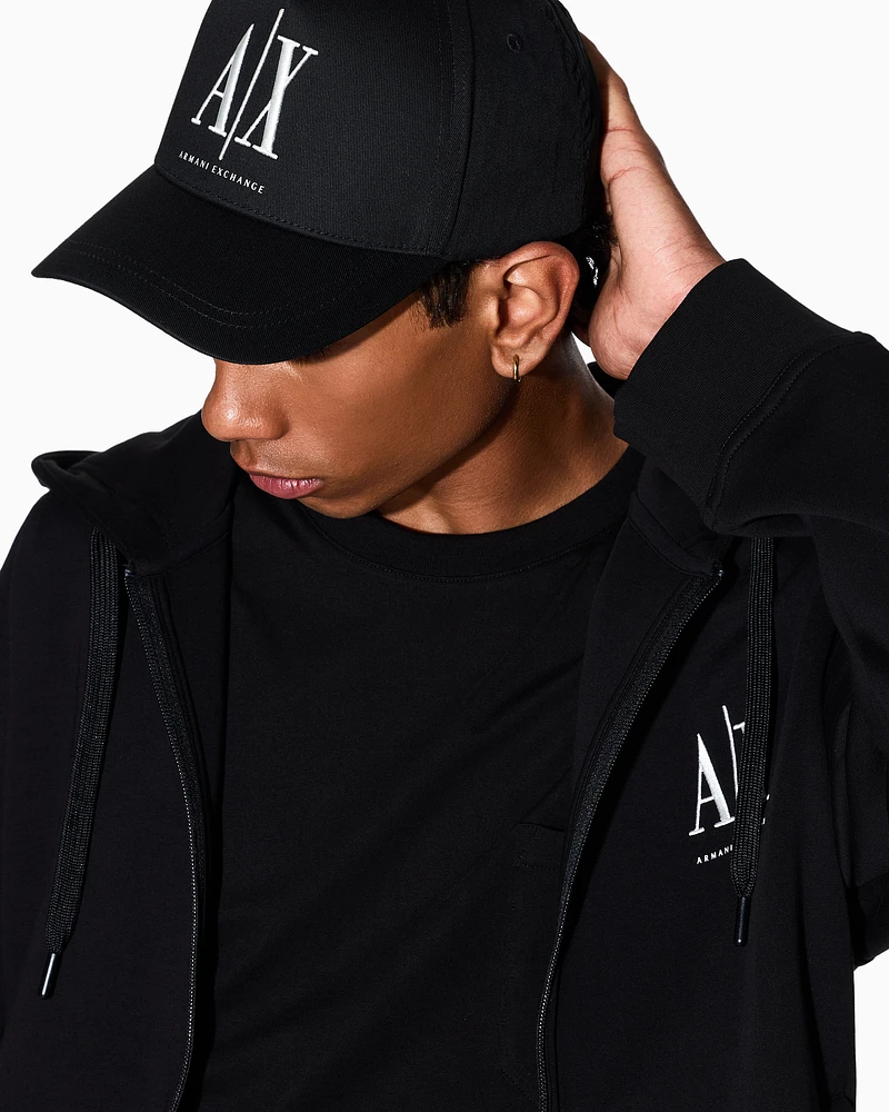 Armani Exchange - Icon Project Visor Hat, Man, Black, Size: TU