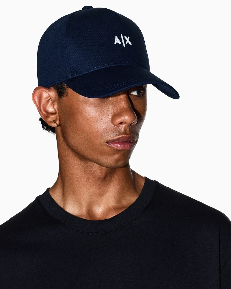 Armani Exchange - Visor cap with logo, Man, Navy Blue, Size: TU