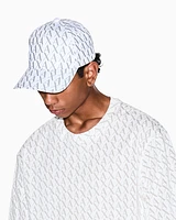 Armani Exchange - Visor cap with allover logo, Man, White, Size: TU