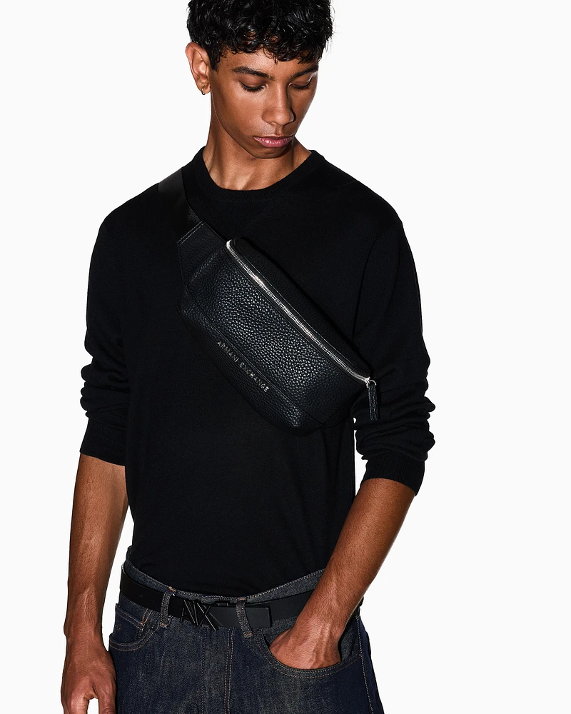 Armani Exchange - Rectangular pouch, Man, Black, Size: TU