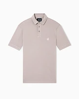 Armani Exchange - Regular fit cotton polo with logo, Man, Beige, Size: