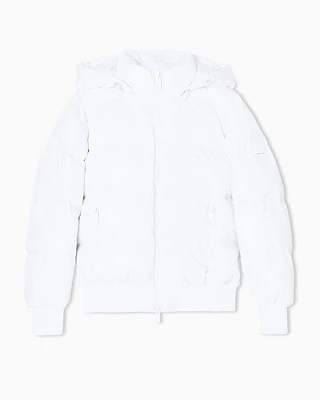 Armani Exchange - Quilted hooded down jacket, Woman, White, Size: