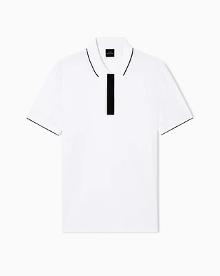 Armani Exchange - Slim fit polo with button insert, Man, White, Size: