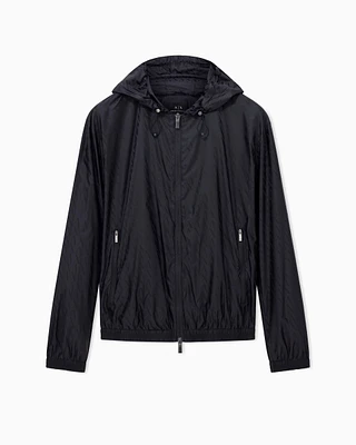 Armani Exchange - Nylon jacquard jacket, Man, Black, Size: