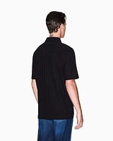 Armani Exchange - Regular fit polo shirt mercerised cotton, Man, Black, Size: