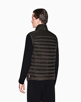 Armani Exchange - Full zip sleeveless down jacket, Man, Brown, Size: