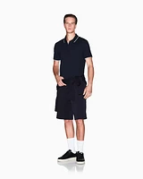 Armani Exchange - Slim fit polo with button insert, Man, Navy Blue, Size:
