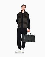 Armani Exchange - Full zip sleeveless down jacket, Man, Brown, Size: