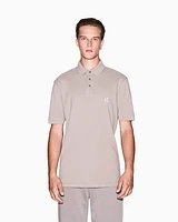 Armani Exchange - Regular fit cotton polo with logo, Man, Beige, Size: