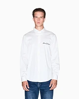 Armani Exchange - Regular fit shirt with embroidered logo, Man, White, Size: