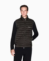 Armani Exchange - Full zip sleeveless down jacket, Man, Brown, Size: