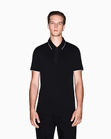 Armani Exchange - Slim fit polo with button insert, Man, Black, Size: