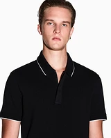 Armani Exchange - Slim fit polo with button insert, Man, Black, Size:
