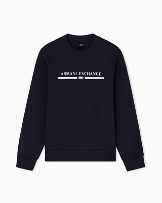 Armani Exchange - Sweatshirts without Hood, Man, Navy Blue, Size: