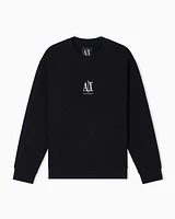 Armani Exchange - Crewneck sweatshirt with embroidered logo, Man, Black, Size: