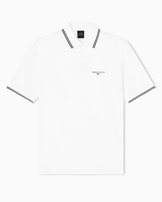 Armani Exchange - Regular fit cotton jersey polo shirt, Man, White, Size: