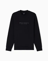 Armani Exchange - Crewneck sweatshirt with tone logo, Man, Black, Size: