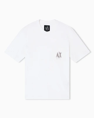 Armani Exchange - Regular fit T-shirt with pocket and logo, Man, White, Size: